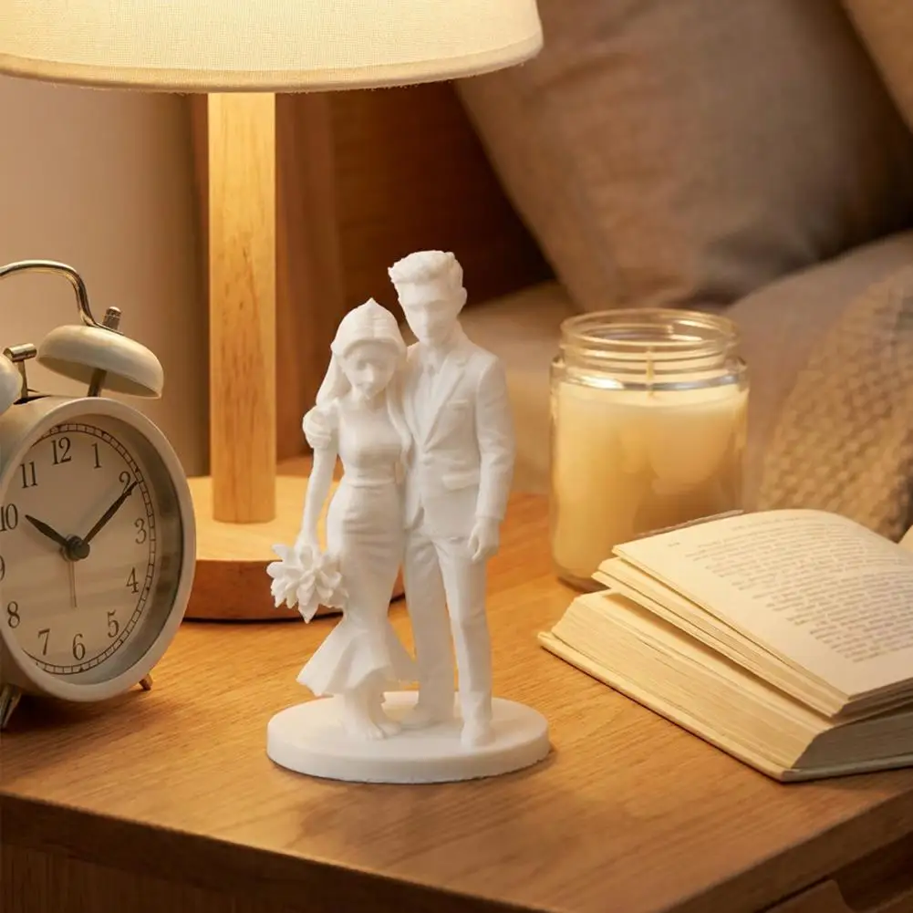 3d Printed Wedding Cake Topper Fine Detail 3d Printing Ornament 3d Printed Bride Groom Cake Topper Elegant Couple for Wedding