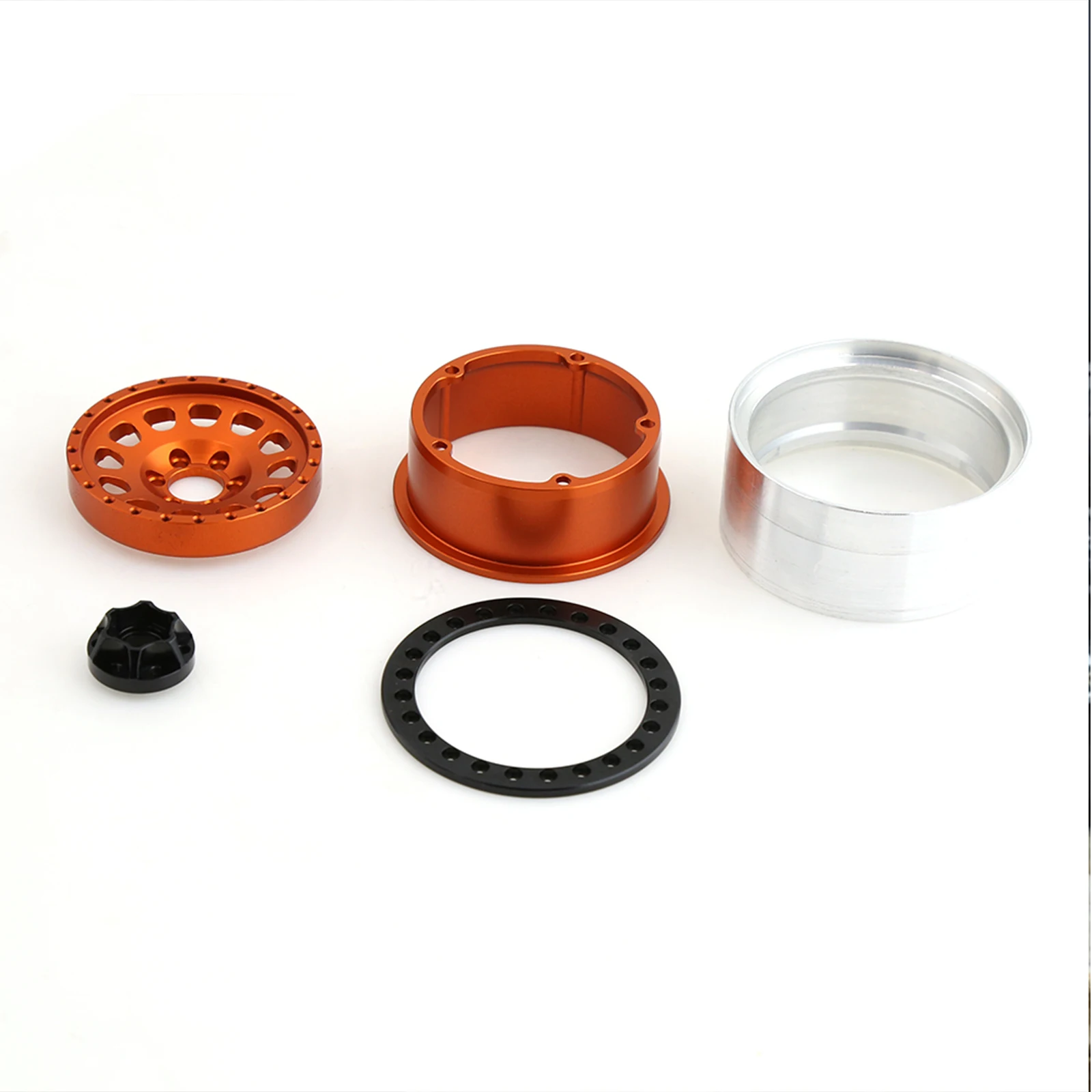 RC Car 2.2 Beadlock Wheel Rim 4Pcs CNC Aluminum Alloy for 1/10 RC Crawler Car Axial SCX10 90046 AXI03007 TRX4 VS4-10 Redcat Gen8