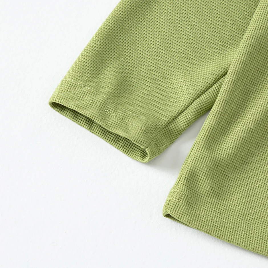 Herbstliches Kinder-Poloshirt mit einfarbigem Revers und langen Ärmeln, lässiges Joker-Shirt für Jungen und Mädchen, hübsches Kleid für Bruder und Schwester – Detail 14