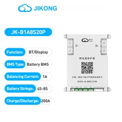 JIKONG BMS JK-B1A8S20P 4S 5S 6S 7S 8S 12V 24V Active Smart Balance BMS   200A  Lifepo4 Li-Ion Lto Battery Active Balancer 1A