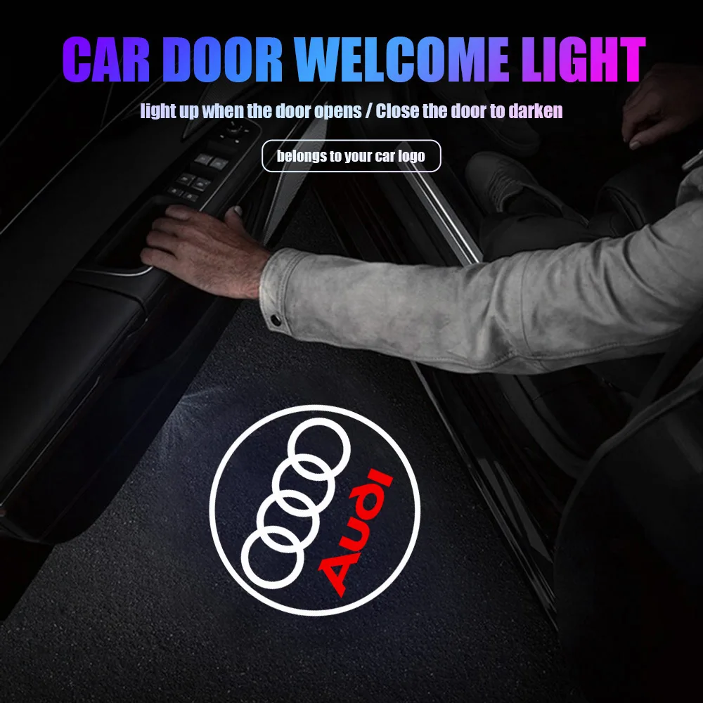 Wireless Car Door Welcome Light Laser Projector Lamp For Audi Sline Mercedes-Benz Honda Suzuki Bmw Ford Kia Renault Toyota SEAT