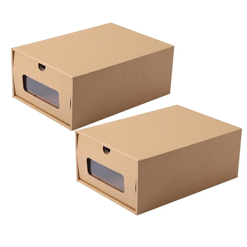 

2Pcs Extra Large Thick Shoe Box Drawer Style Dustproof Storage ganizer For Bedroom Transparent Window Heavy Duty Plastic