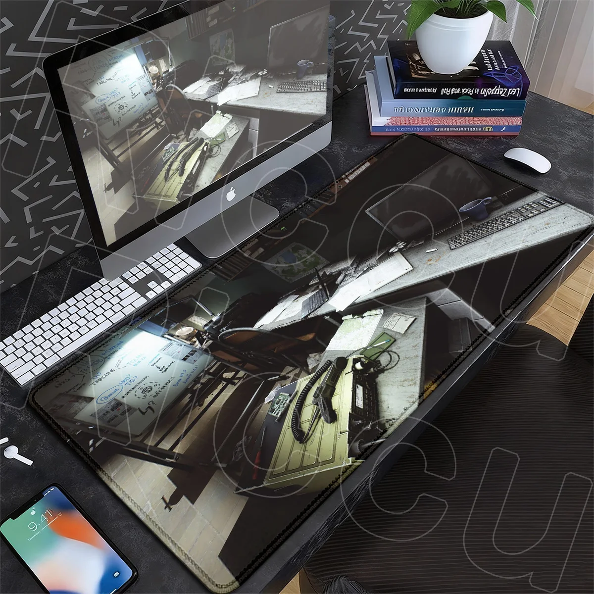 Großer E-Sport-Gamer-Desktop-Teppich, rutschfeste Unterlage aus Naturkautschuk, Mauspads, Escape From Tarkov, beliebtes Mauspad, PC- und Büro-Zubehör. – Detail 5