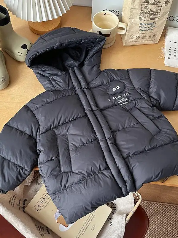 

Детское пуховое пальто Jaet Thiened, повседневное стеганое пальто с капюшоном, зимняя одежда для мальчиков, теплая удобная корейская одежда Long Sve