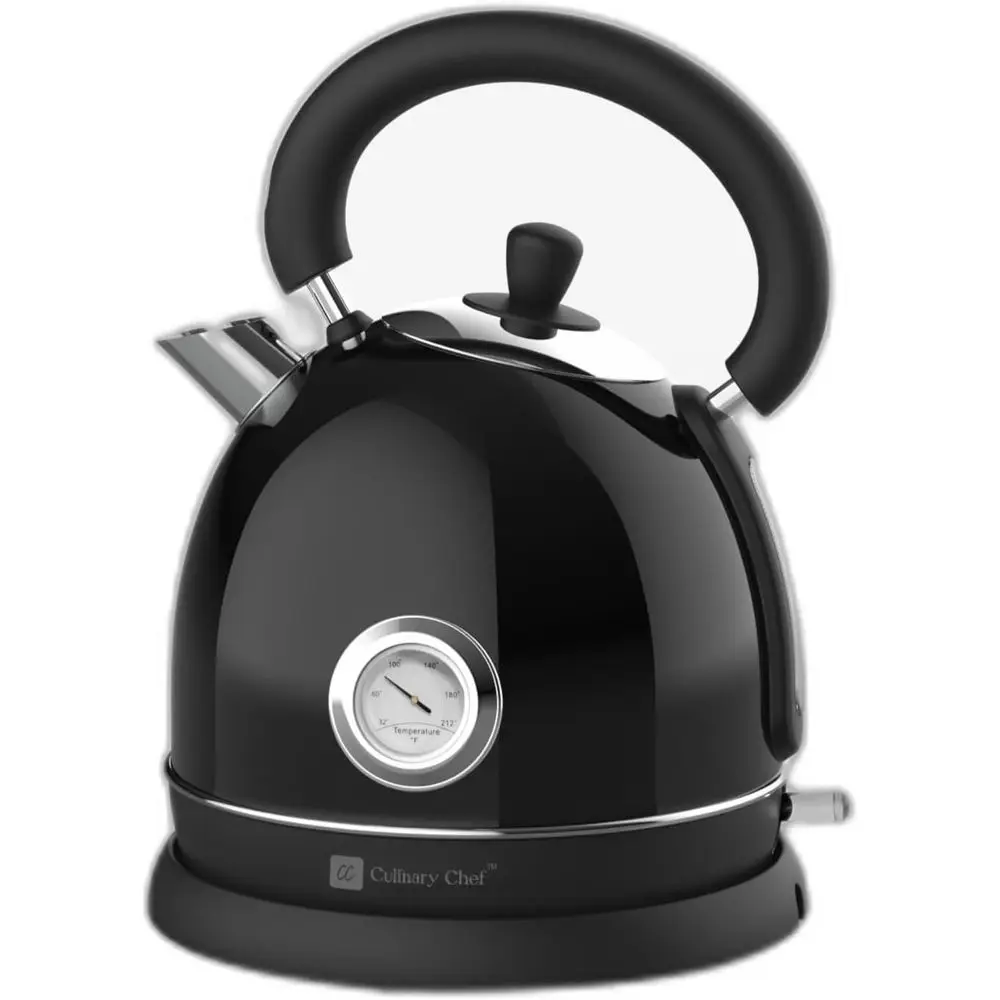 

Retro Electric Hot Water Kettle, Speed Boil, BPA-Free, 1.8L, Stainless Steel, Black