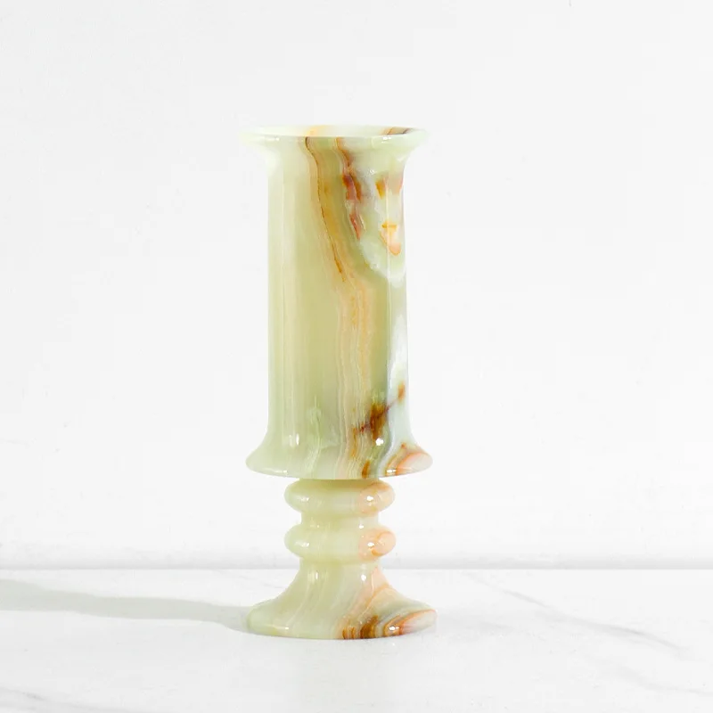 مزهرية عصرية بسيطة من حجر الياقوت القديم نموذج غرفة إبداعية خفيفة فاخرة لتزيين سطح المكتب وغرفة النوم بجانب السرير