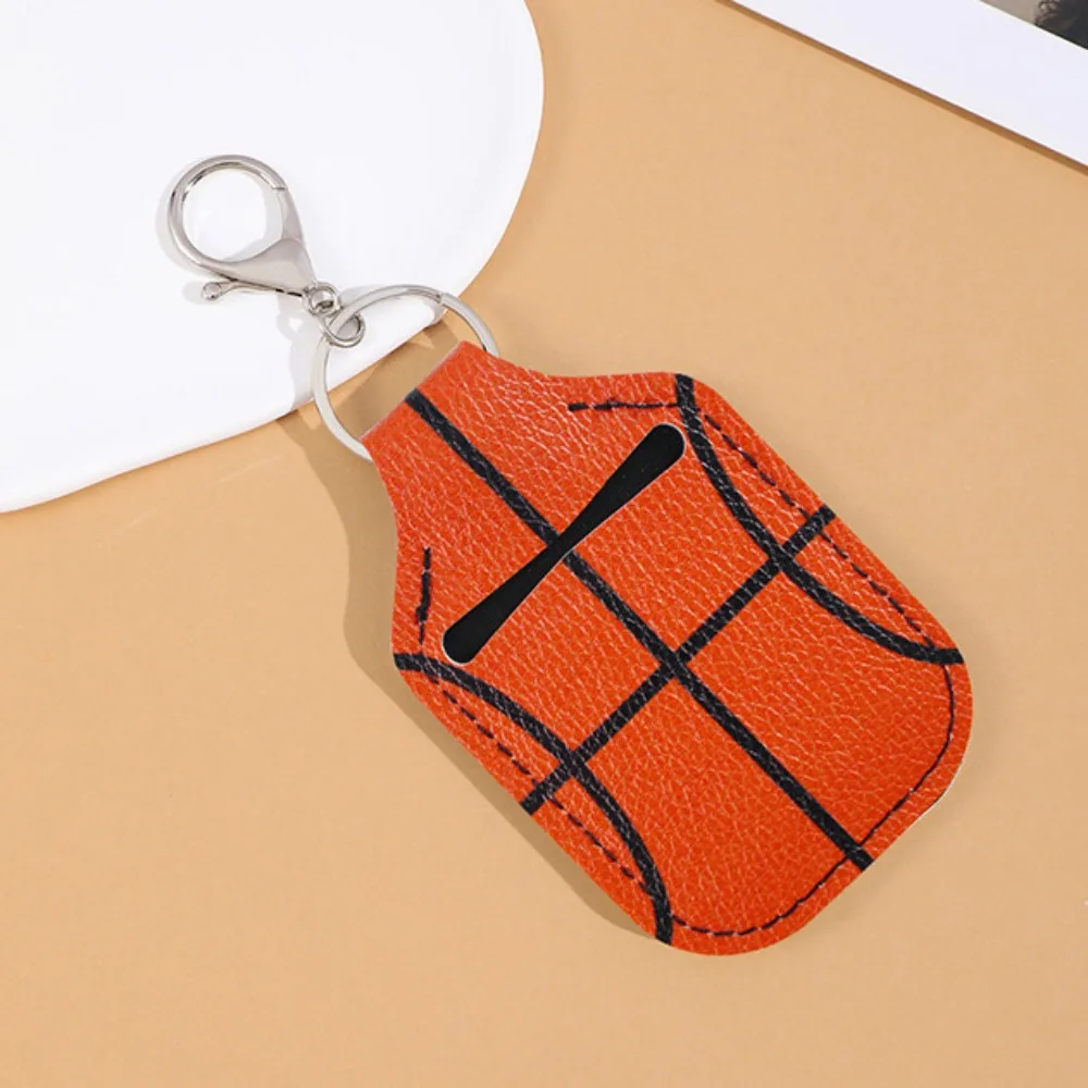 Sports Hand Sanitizer Keychain Baseball Rugby Football Pendant Soccer Softball Basketball Sub-bottle Keyring Car Key Pendant