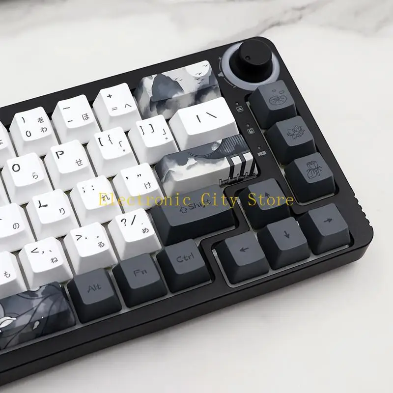 140 Keys Lotus for Key Caps Japanese PBT Dye Subbed OEM Profile Keycaps For MX Switches Mechanical Keyboard Keycap S HU8D