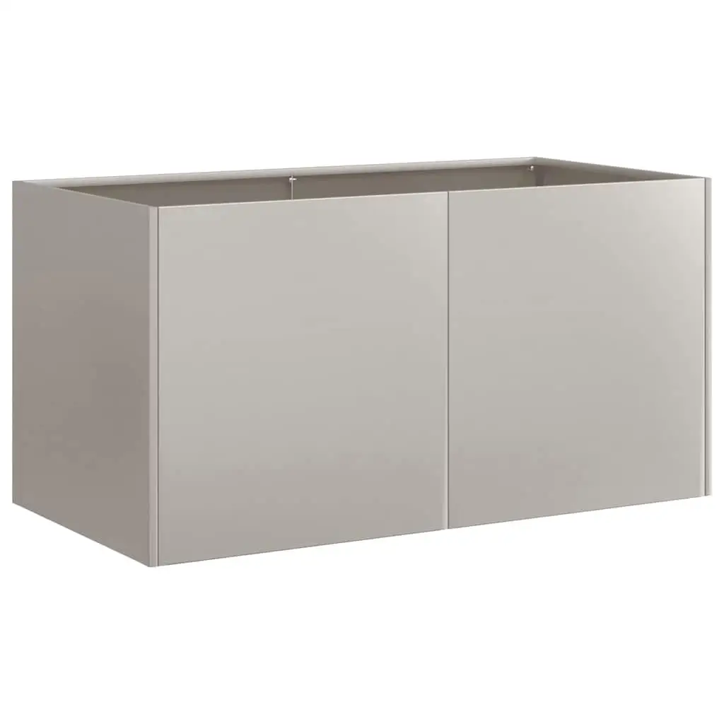 Large Decorative Rusty Weathering Steel Planter with Inlays for Garden and Home Decor