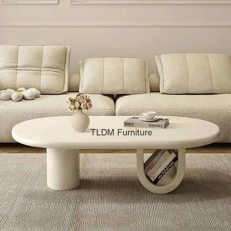 

French Cream Style U-shaped Coffee Table Home Living Room Furniture Light Luxury High-end Designer Creative Table Furniture