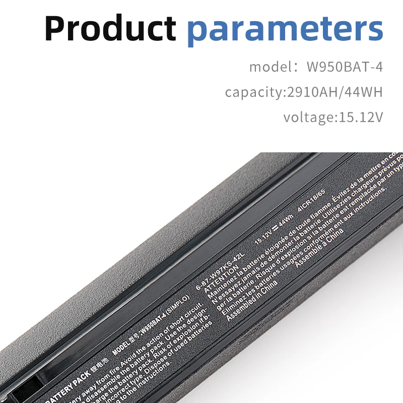 SUOZHAN-بطارية كمبيوتر محمول ، 14.8 فولت ، 32Wh ، 15.12 فولت ، 44WH ، W950BAT-4 ، بطارية جديدة لتوتوشيبا ، 6-87-W95KS-42F ، 6-87-W95KS ، 4ICR18/65
