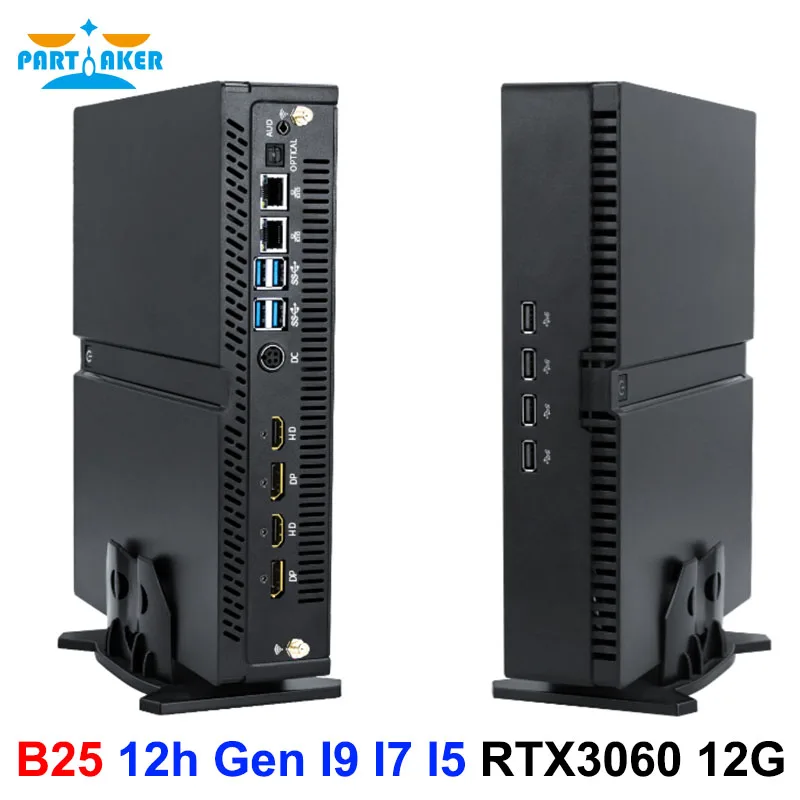 

Partaker Mini PC Gamer 12th Gen Intel i9 12900F i7 12700F i5 12400F RTX 3060 12G PCIE4.0 Windows 11 Mini Gaming Computer WiFi6