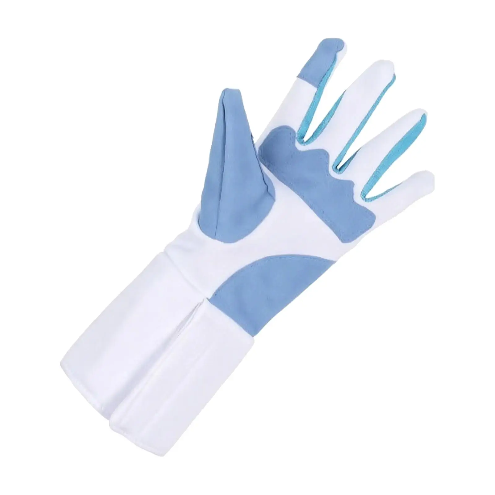 Fencing Glove for Left Hand Training Mitt Knitted Fabric Long Cuff Design for Beginner Practice and Protection