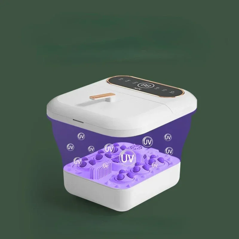 Sterilization Folding Foot Bath  Automatic Basin with Massage and Heating for A Hygienic Spa Experience Heated Foot Spa Hot Sale