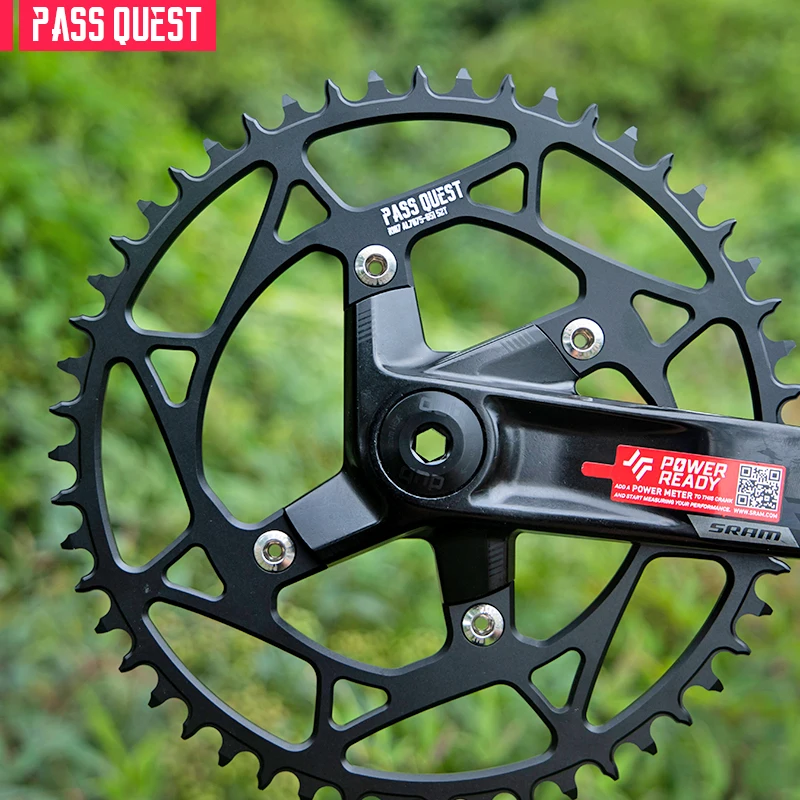 PASS QUEST 107BCD 4 Bolt Chainring Narrow Wide Teeth Chainwheel for SRAM RIVAL AXS Eagle Electric Variable