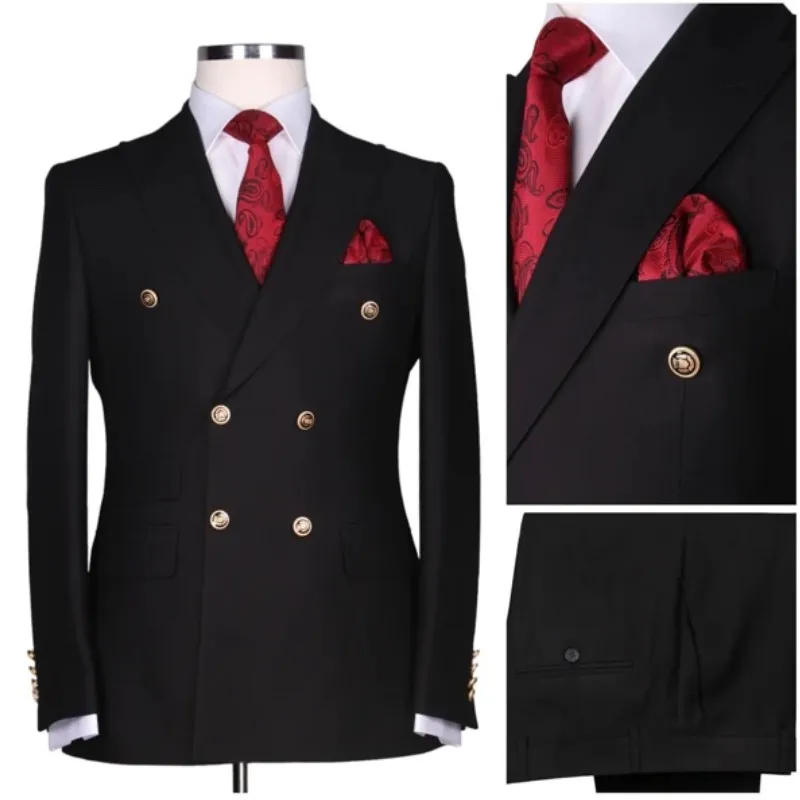 

Mens Business Suits 2 Pieces Made To Measure Fashion Suits Slim Fit Set Wedding Groom Tuxedos Blazer Suit Custom Men Clothing