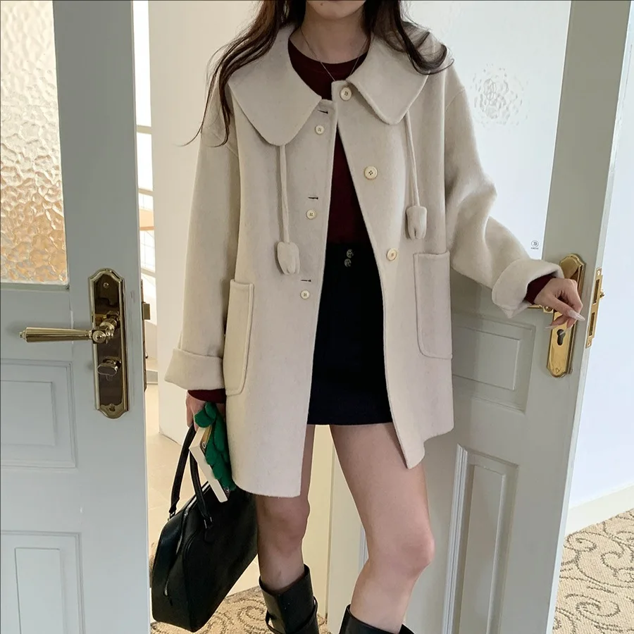

Women's Winter 2025 Casual Long Sleeve Wool Coat New Arrival