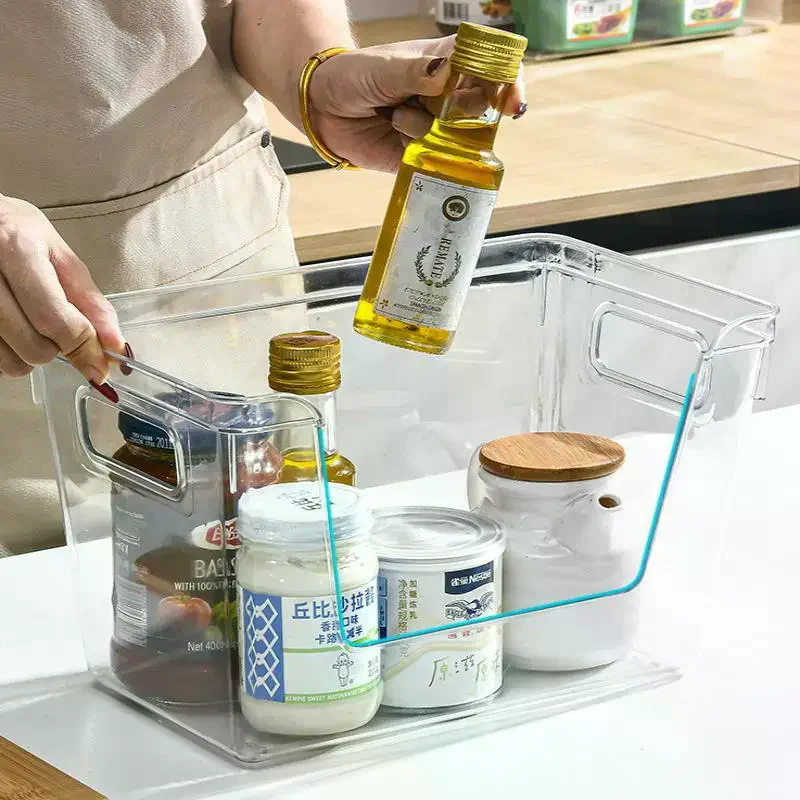 Pantry Organizers Stackable With Wooden Lids Kitchen Storage Clear Bins Under Sink For Onion Potato Fruit Vegetables view 5