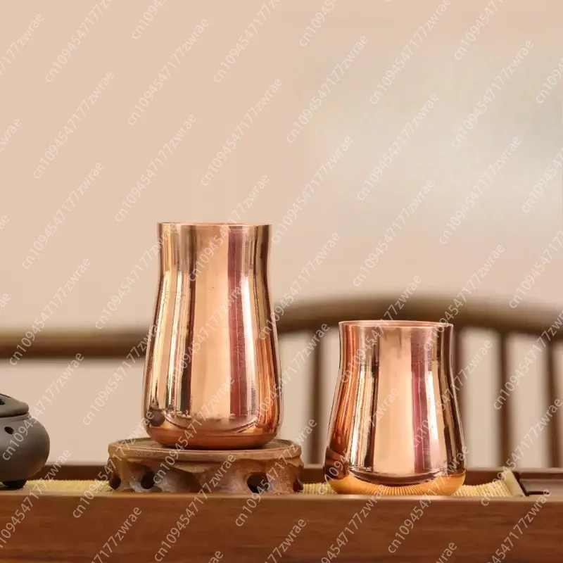 Handcrafted, Thick-walled Red Copper Beer Mug; Coffee Machine Powder Dispenser