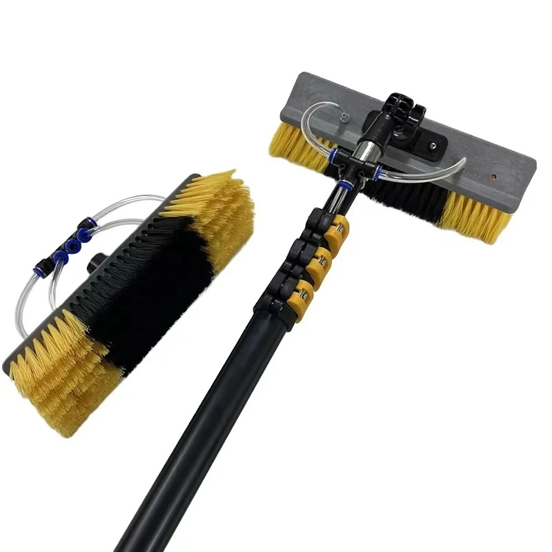 36-Foot Hydraulic Cleaning Rod Window Cleaning Aluminum Extension Tool Rotary Brush Head Kit