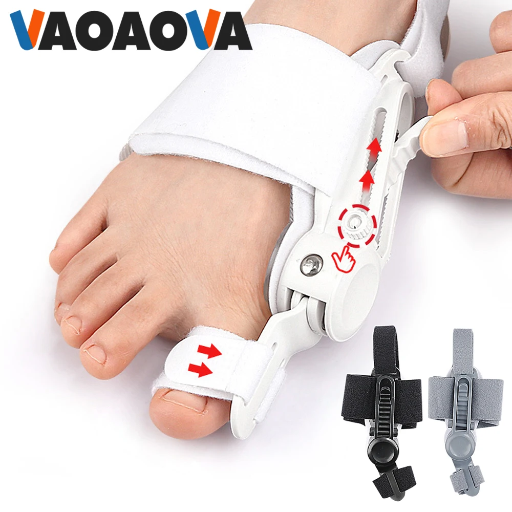 مصحح الورم لأصابع القدم الكبيرة، جبيرة الورم بمقبض قابل للتعديل للإغاثة، مكواة فرد أصابع القدم لتقويم العظام مع حزام كعب مضاد للانزلاق #1