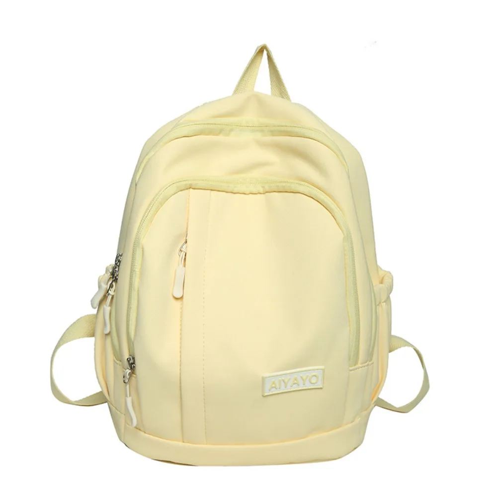 

Nylon Girls Backpacks Multi Pockets Large Capacity Students School Bags Japanese style Solid Color Teenage Shoulder Bags Girl