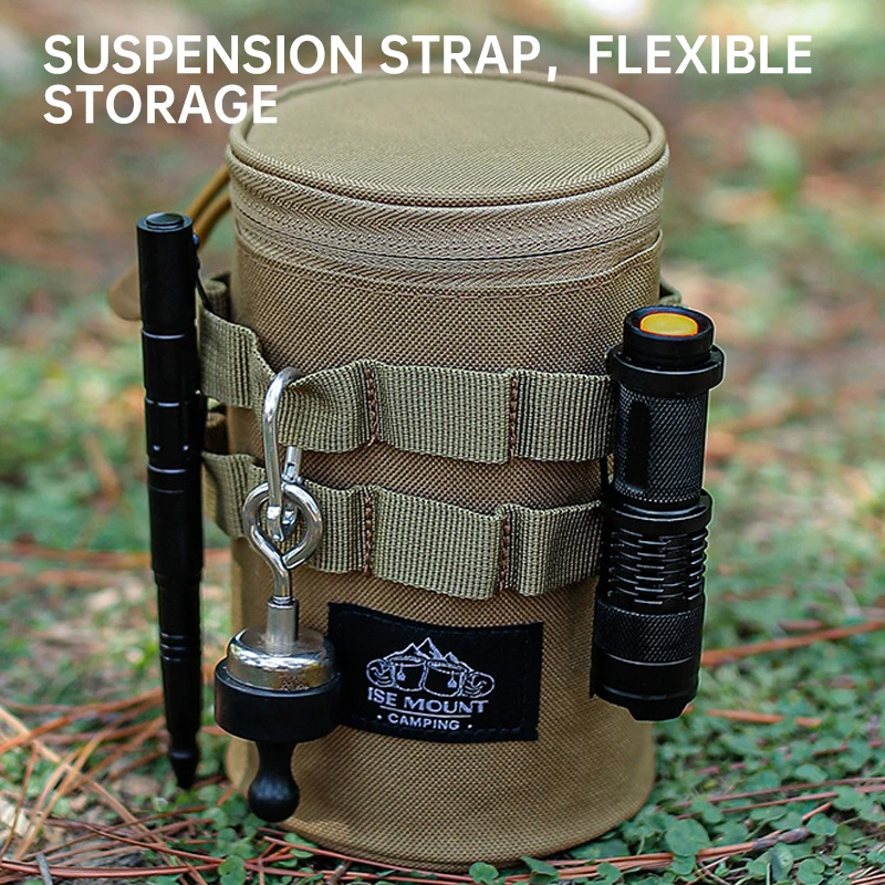 Outdoor Sports Water Bottle Bag Tactical Multifunctional Storage Bag Camping 600D Oxford Cloth Beer Glass Protective Bag image 4