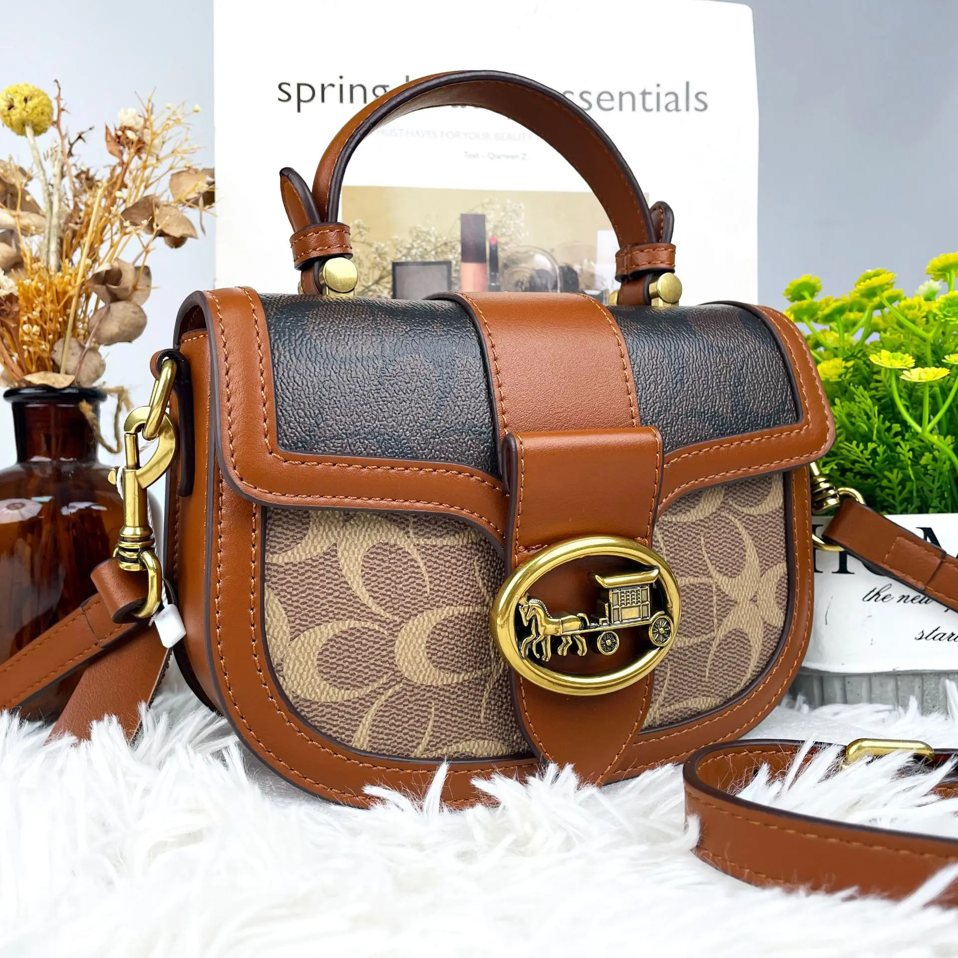 

Стильные и простые сумки для подгузников для женщин: роскошная кожаная сумка-мессенджер через плечо, элегантная винтажная модная сумка-тоут большой вместимости.