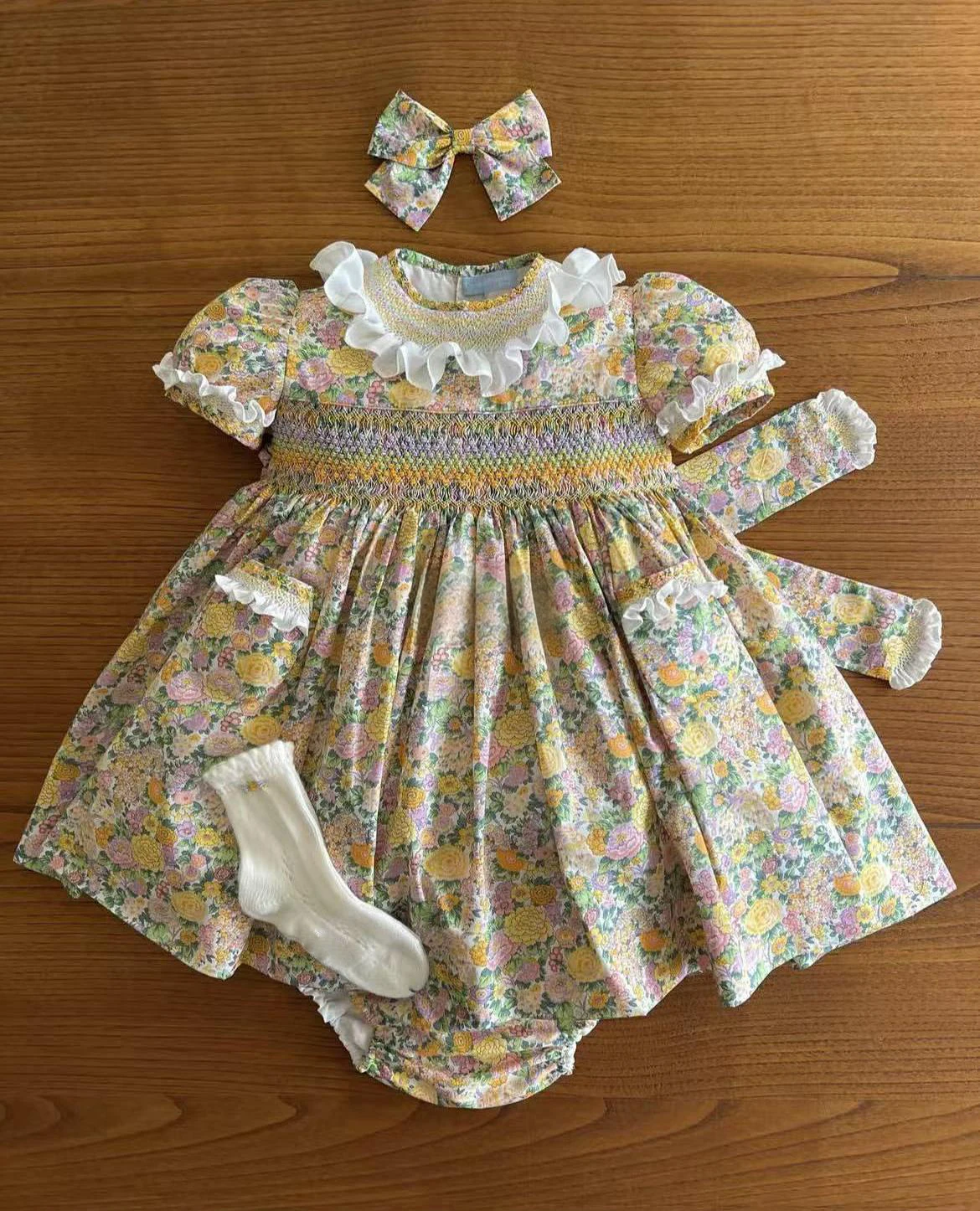 

0-12Y Baby Girl Summer Handmade Embroidery Vintage Princess Dress for Birthday Photography Holiday Eid A274