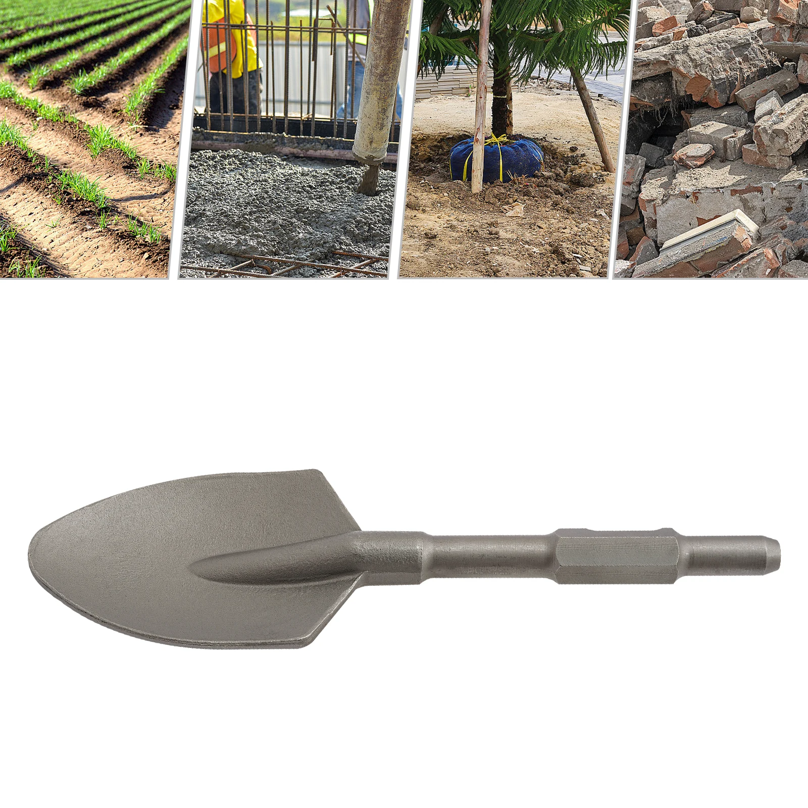 

Jack Hammer Drill Bits, Hex Shank Shovel Chisel Bit, for Electric Jackhammer, Construction, Trenching 17.32” X 5.31"