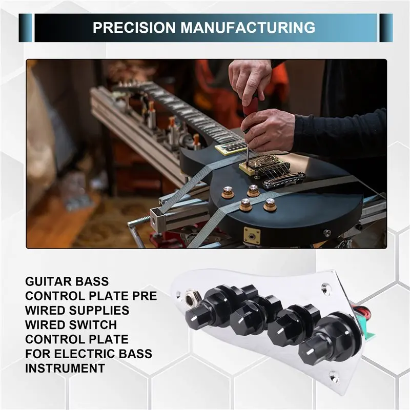 ABLB-Electric Guitar Bass Control Electric Guita Control Plate Pre Wired Control Plate Supplies Wired Switch Instrument