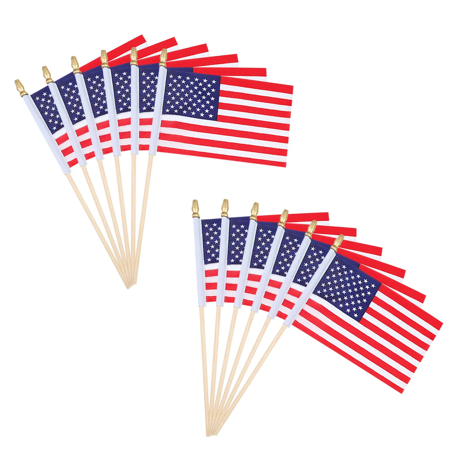 Super Tough US Stick Flag 8in X 12in Standard Wood Stick With Spear Tip 12PK Bunting Suit 6-12 Months