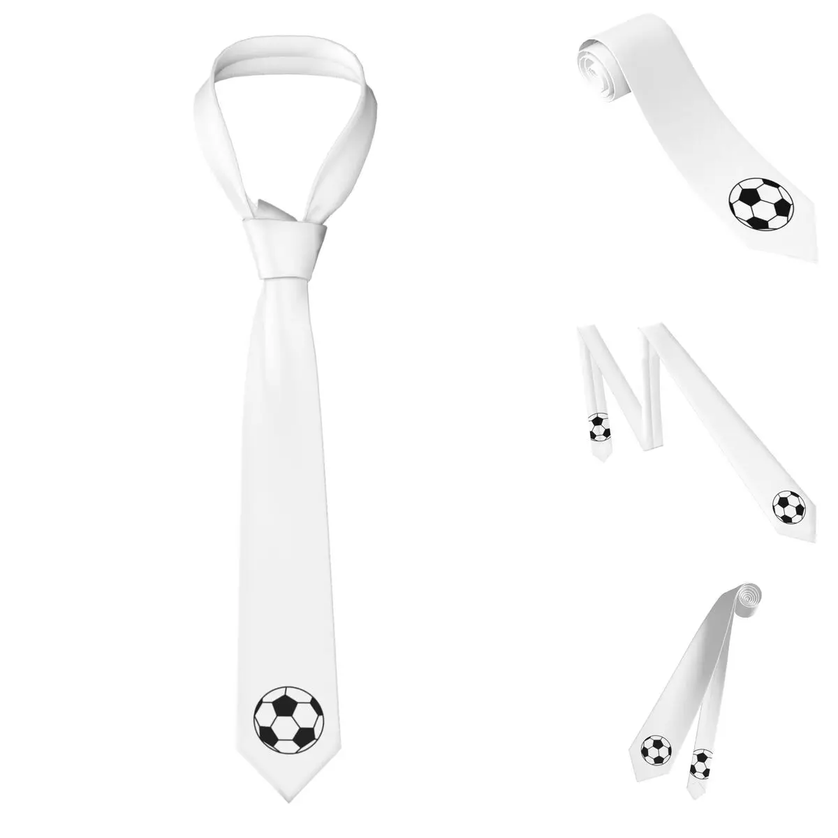 Football (football) Necktie for Men Silk Polyester 8 cm Neck Ties Party Accessories Tie Classic Gravatas