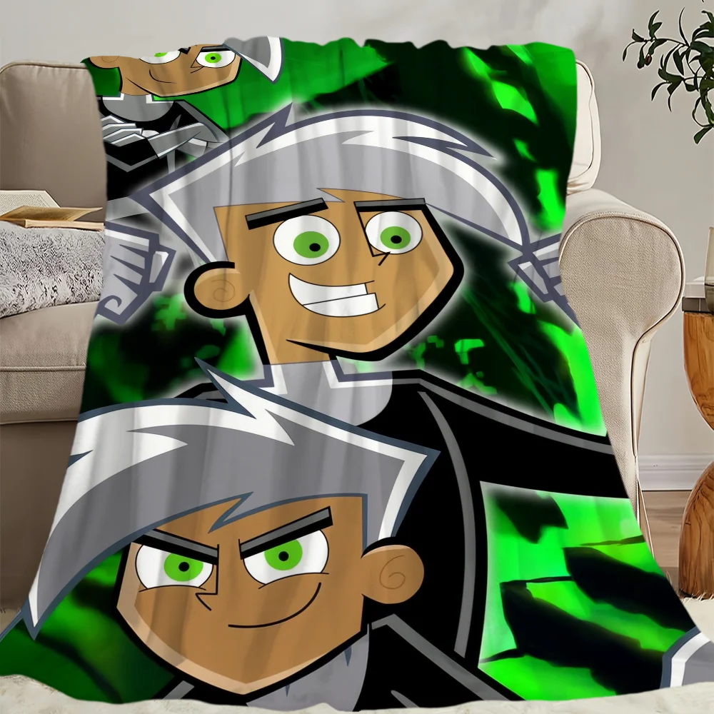 

Cartoon D-Danny P-Phantoms Blanket Skin friendly comfort warm soft plush blanket suitable sofa living room office bedroom