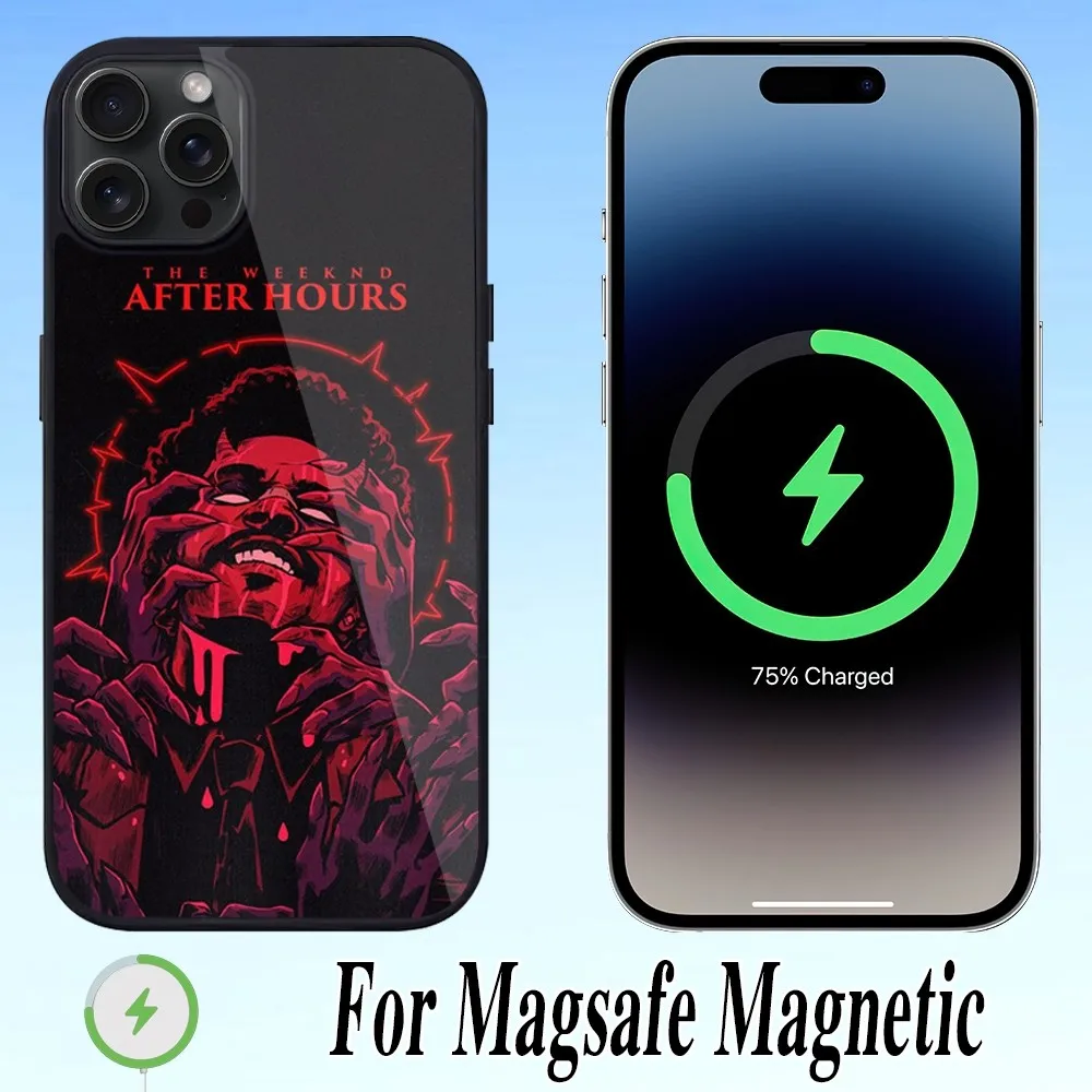 Singer T-The W-Weeknd Phone Case For iPhone Magesafe Magnetic 11 Mini 12 13 14 Max 15 Pro Plus Shell