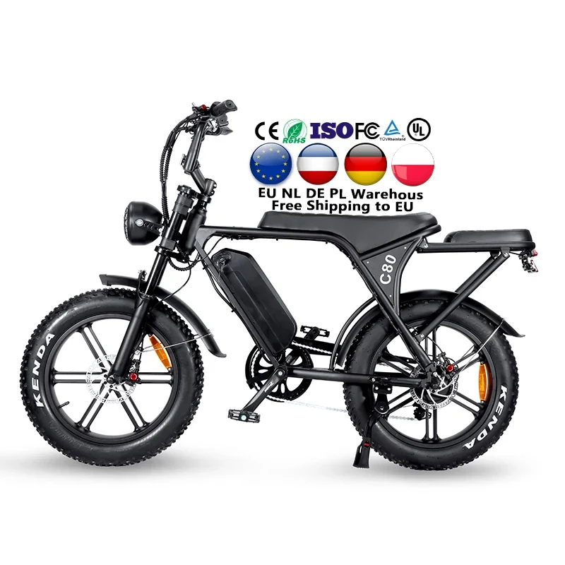 

UK Warehouse Hot Offer 20Inch Fat Tire Electric Bike Fatbike Electric BIcycle E-bike Ebike E Bike C80