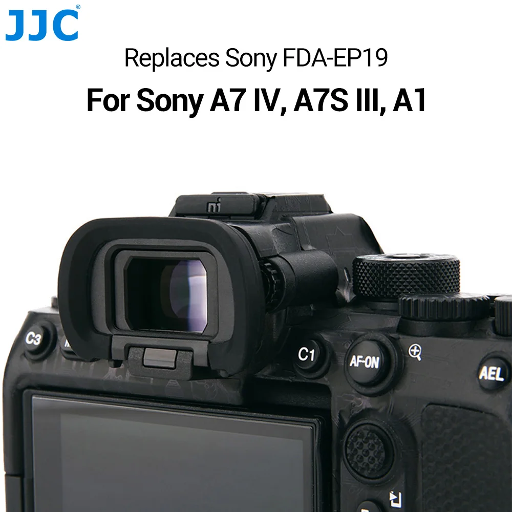 JJC FDA-EP19 2PCS Soft Silicon Viewfinder Eyecup Eyepiece for Sony A7 V A7V A7M5 A7R V A7IV A7 IV A7SIII A7S III A7S3 A1