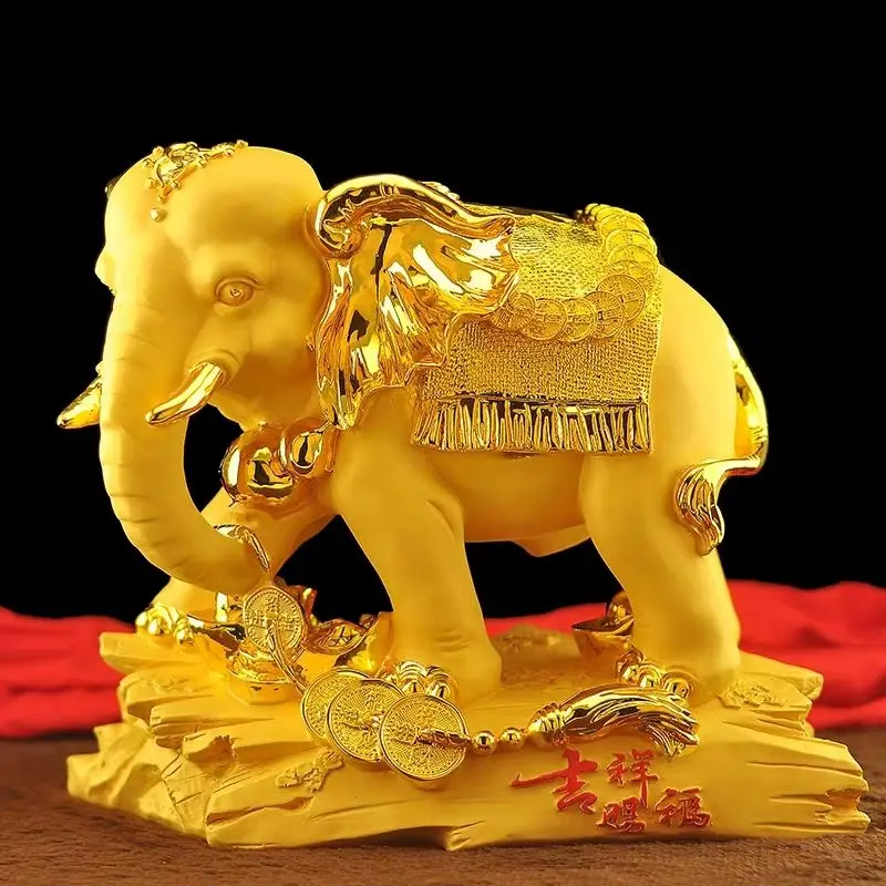 

Lucky Elephant Ornament, Large Craft Gifts, Office Wine Cabinet, Opening Gifts, Decorations