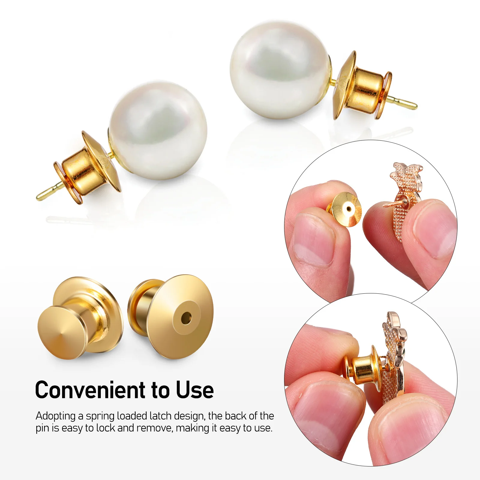 10 Stuks Pin Sloten Voor Emaille Pin Metalen Backings Veilige Vergrendeling Sluitingen Voor Broches Service Bars Diy Accessoires Vergrendeling sluiting