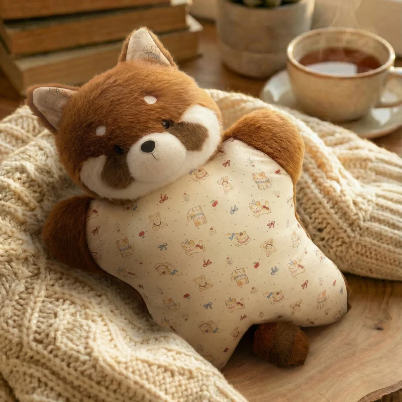 Soft And Cute Party Animal Soothing Throw Pillow Fox Panda Penguin Pig West Highland Plush Doll Sleep Companion Doll Kid Gift