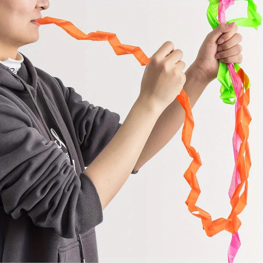 6pcs Mouth Coils Vomit Paper Magic Trick - Colorful/White Magician Props for Stage, Clown Performance, Funny Gag Illusion JXB