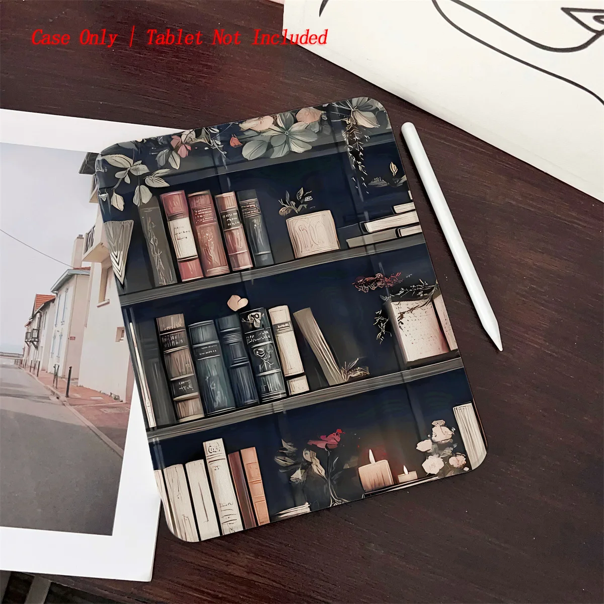 

Library Cabinet Printed iPad Case for Pro 12.9/11/Air 10.9/iPad 10.2/Mini 6, Shockproof Wear-Resistant Cover