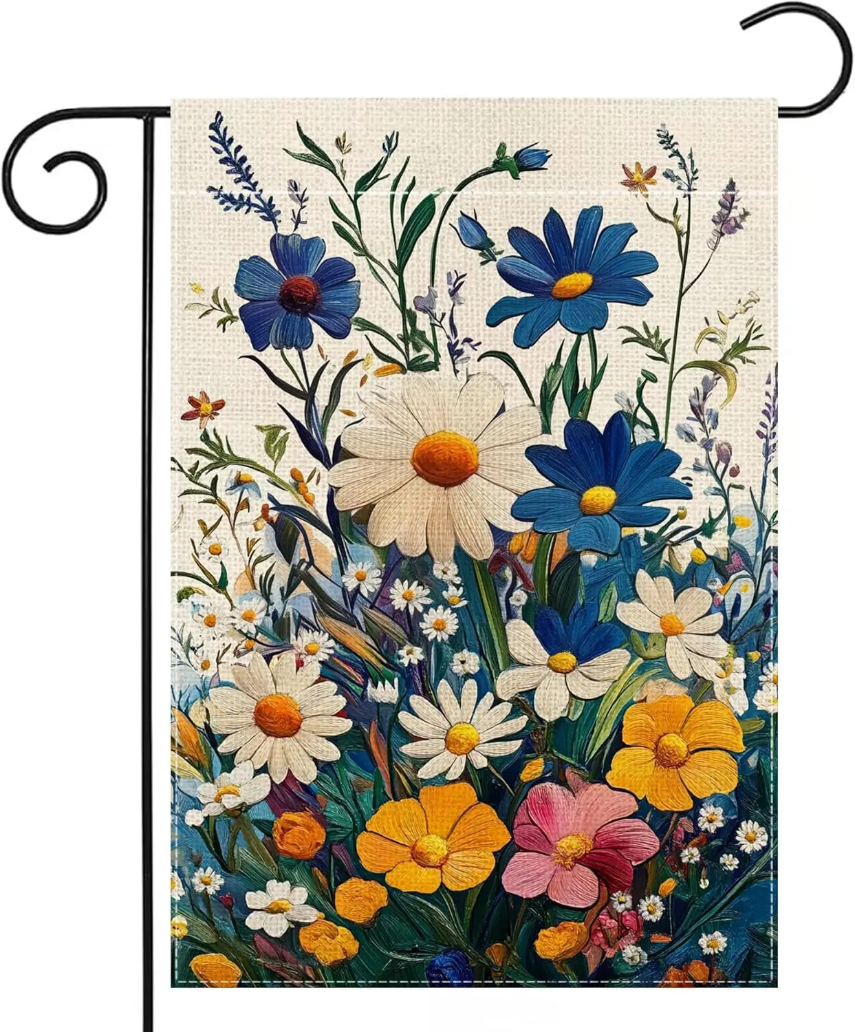 Spring Colorful Floral Garden Flag 12x18 Inch Double Sided Welcome Summer Small Daisy Flower Yard Outdoor Flag House Holiday SSL