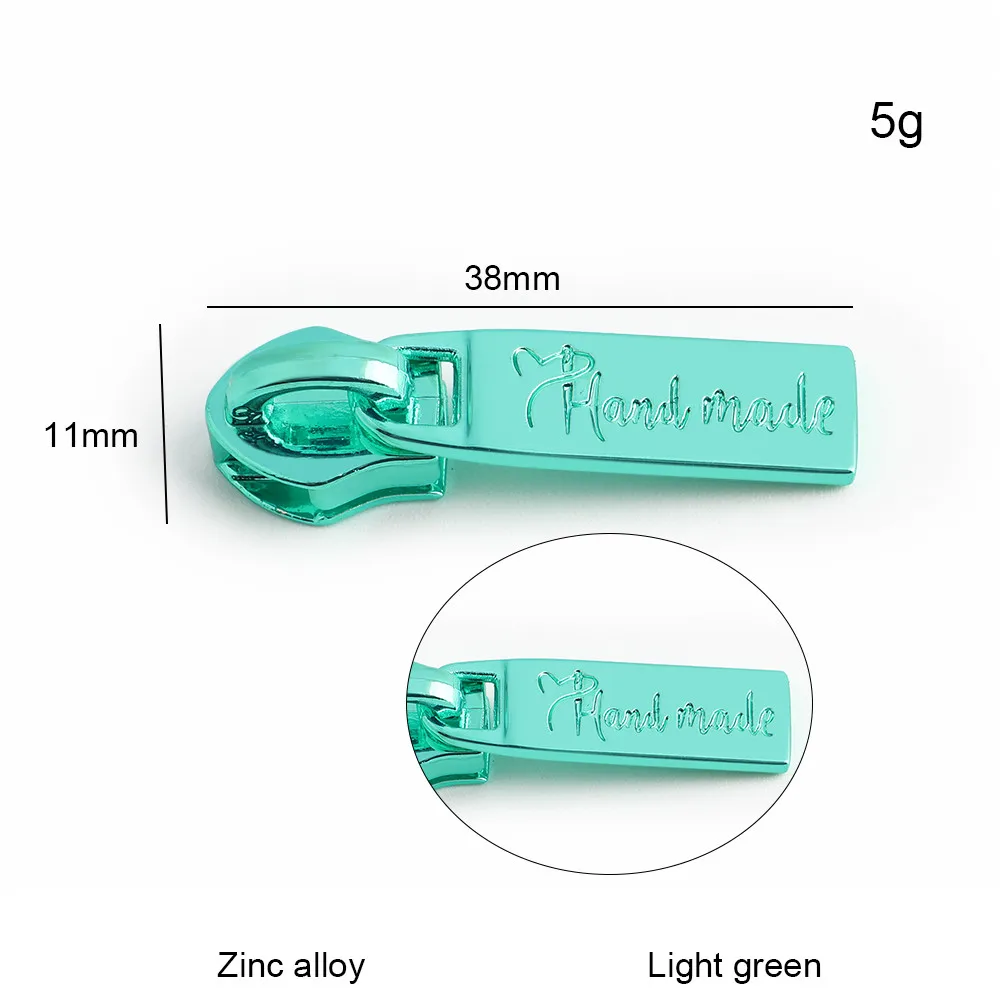 20/50/100PCS 5# Zipper Puller For Nylon Handmade Zippers Bags Clothes Purse Decor Slider Heads DIY Garment Sewing Accessories