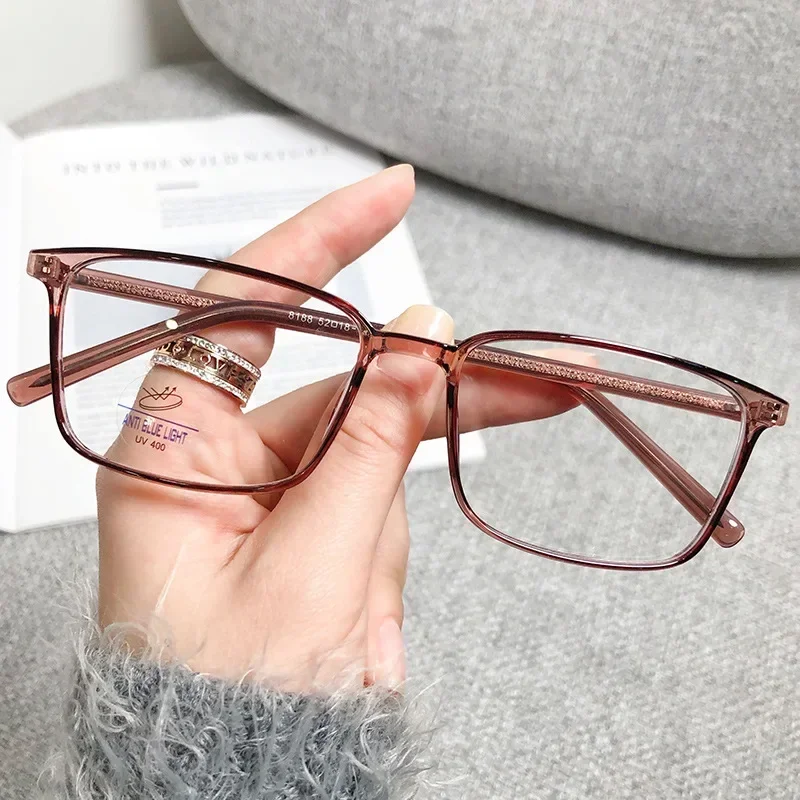 Óculos retrô retangular anti-luz azul, proteção para os olhos, vintage, luz plana, óculos para computador, novo óculos com bloqueio de luz azul