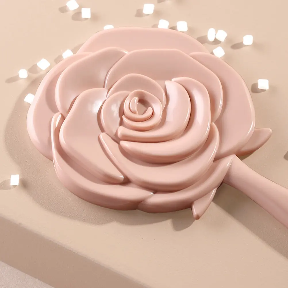 

2 шт. маленьких зеркальчиков для макияжа в форме розы, портативные, легкие, с ручкой, для путешествий, дома, общежития