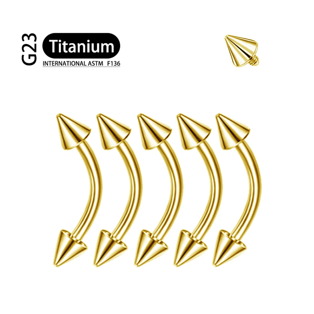 5 Stücke Implantat Grade F136 Titan Gothic Spike Labret Tragus Helix Bar Lip Bar Ringe Stud Knorpel Ohr Piercings Körperschmuck – Detail 17