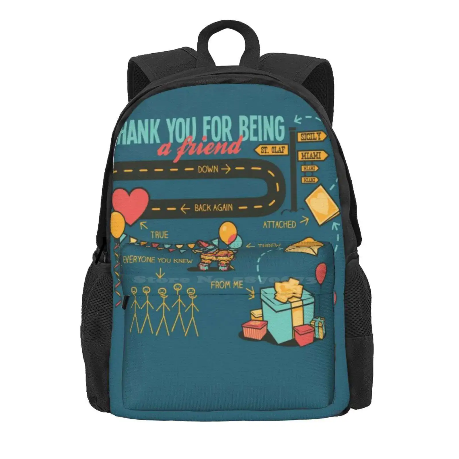 Pals And Confidants Hot Sale Schoolbag Backpack Fashion Bags Golden Girls Theme Song Thank You For Being A Friend