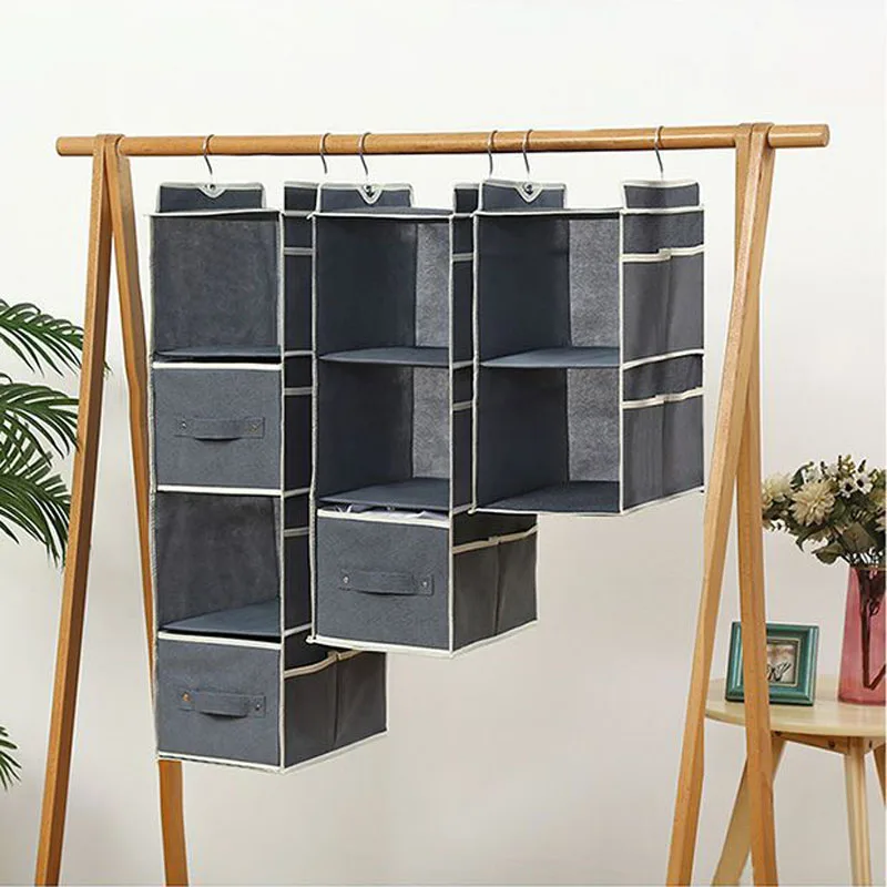 

Двусторонняя подвесная сумка для хранения носков, органайзер для гардероба, одежда, игрушки, всякая всячина, Пыленепроницаемая, подвесная сумка для хранения носков