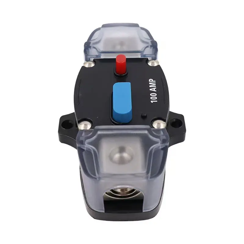 Auto Resettable Circuit Breaker Audio Fuse Holder Short Circuit Power Supply Automatic Switch Box Holder 100A